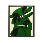 Abstract botanical-green shape  Framed Canvas Print Gallery Image 6