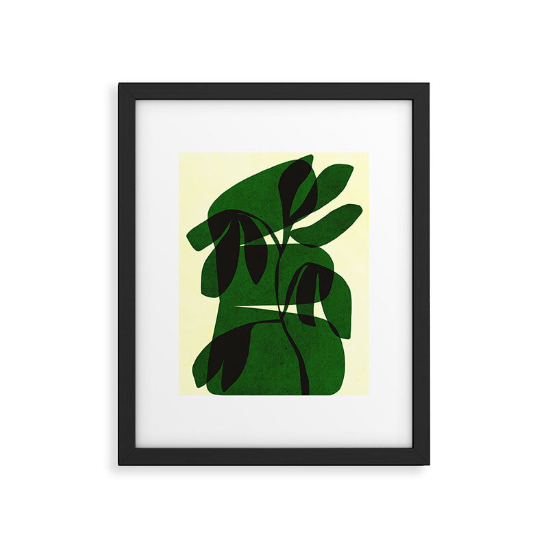 Abstract botanical-green shape  Framed Art Print Gallery Image 5