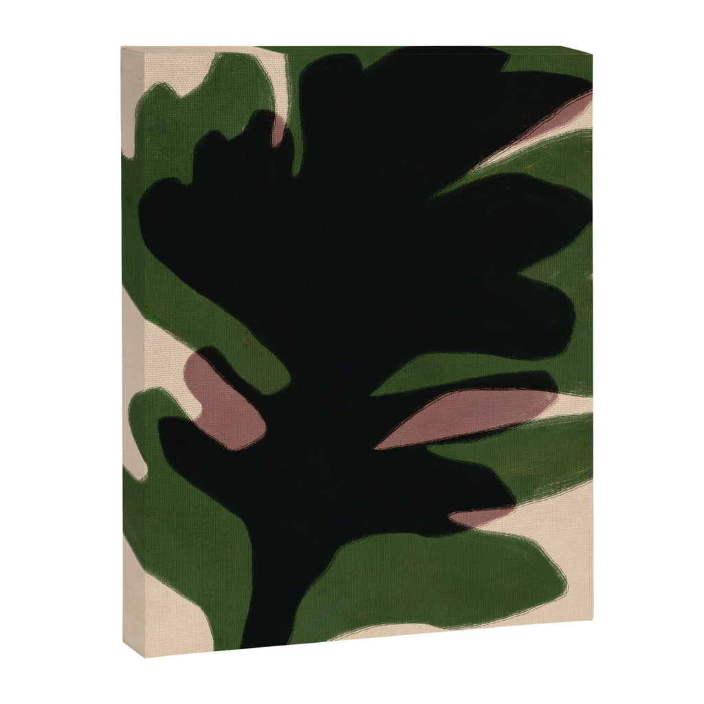 Abstract botanical-Leaf black  Canvas Print Gallery Image 6