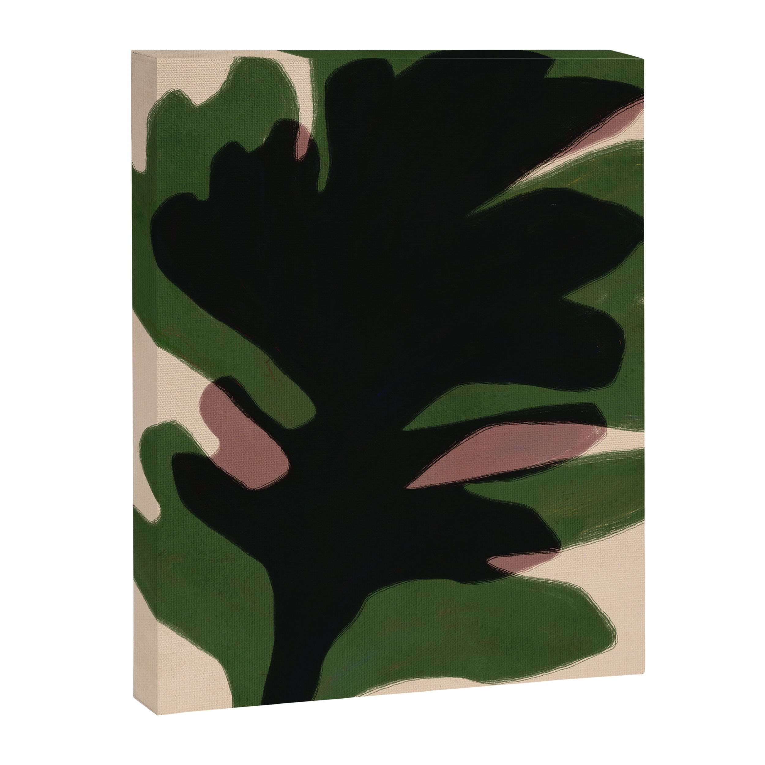 Abstract botanical-Leaf black  Canvas Print Gallery Image 6