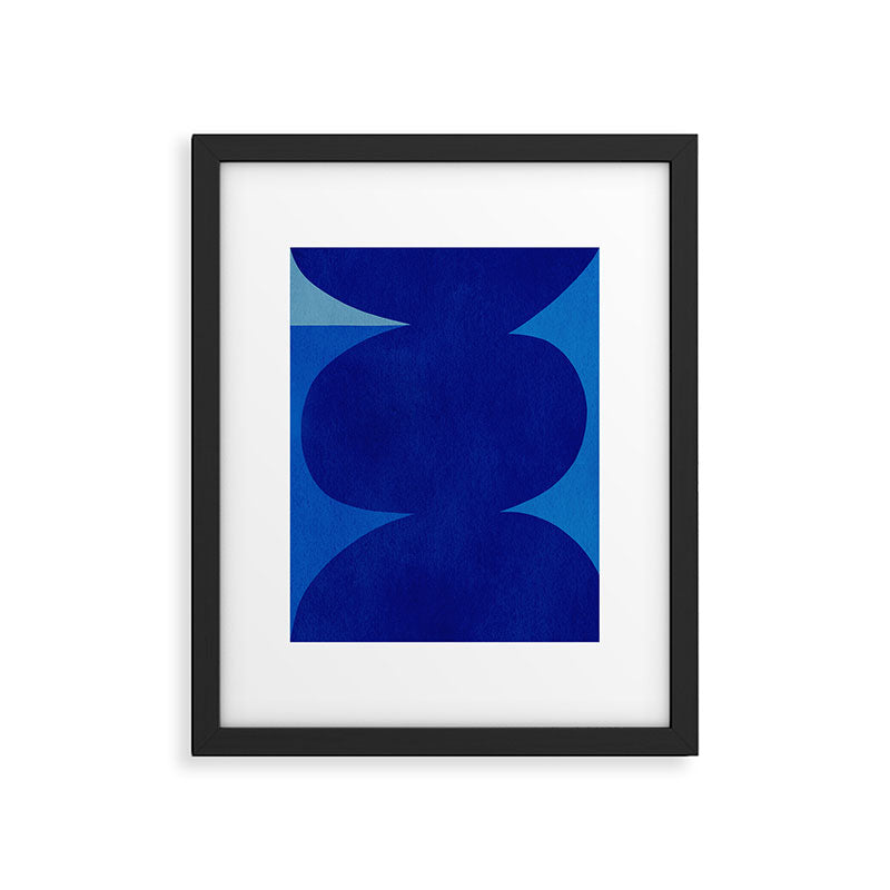 Abstract composition 02-blue Framed Art Print Gallery Image 5