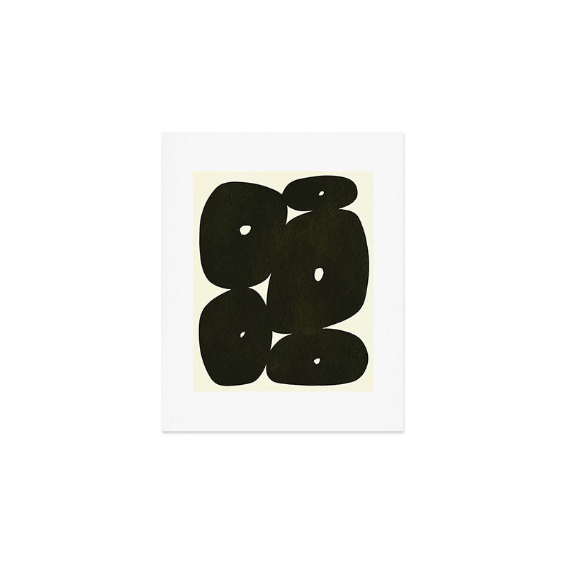 Abstract composition A01-black Art Print Gallery Image 1