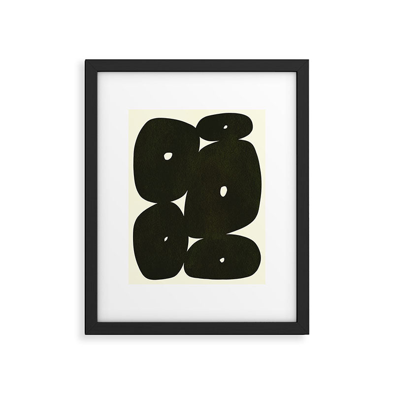 Abstract composition A01-black Framed Art Print Gallery Image 5