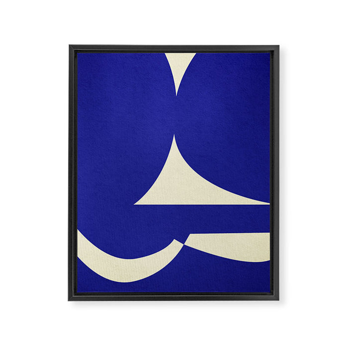 abstract composition- blue01 Framed Canvas Print Gallery Image 1