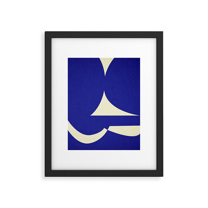 abstract composition- blue01 Framed Art Print Gallery Image 1