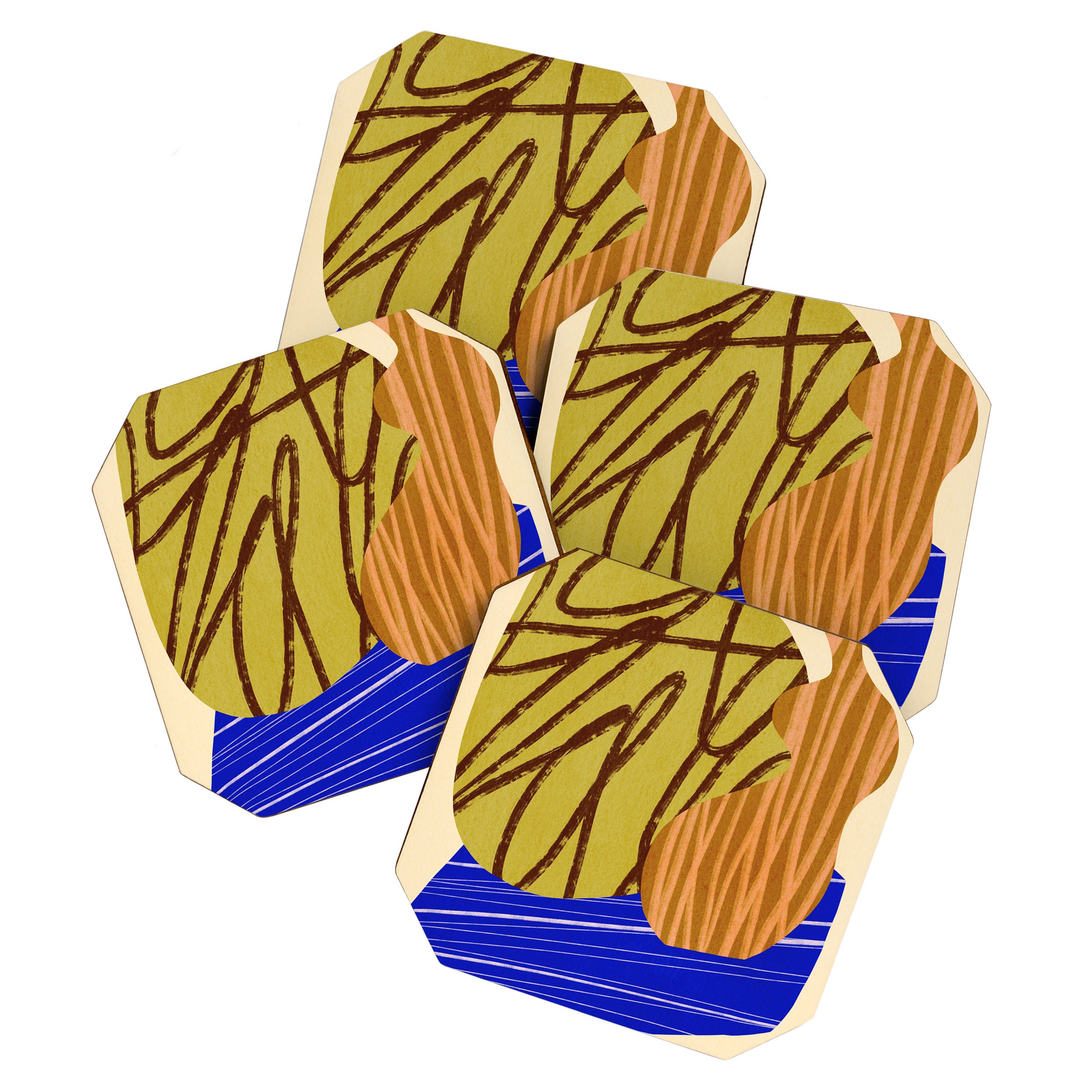 Abstract composition E01 Coaster Gallery Image 1
