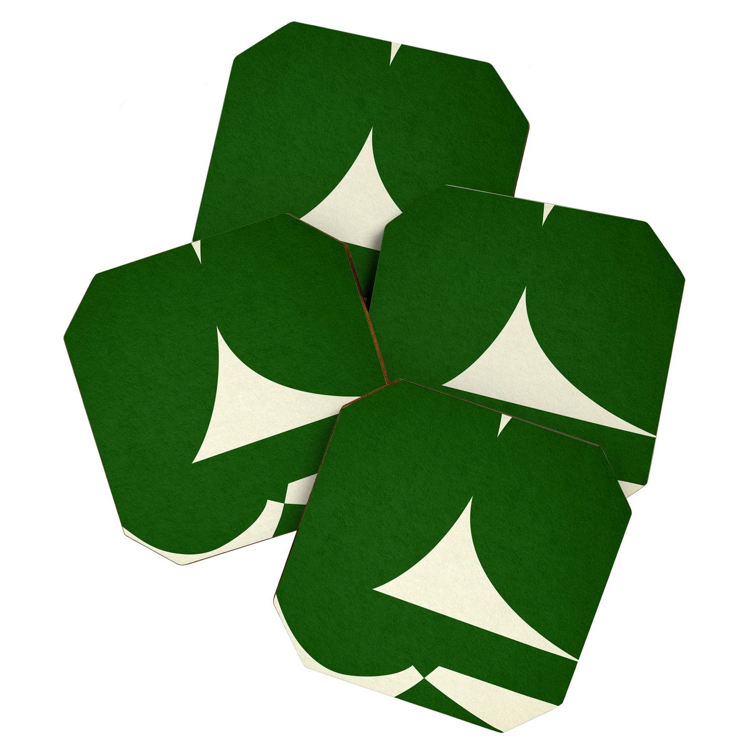 abstract composition-green01 Coaster Gallery Image 1
