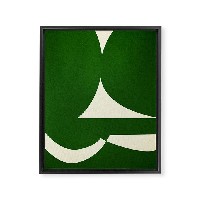 abstract composition-green01 Framed Canvas Print Gallery Image 1