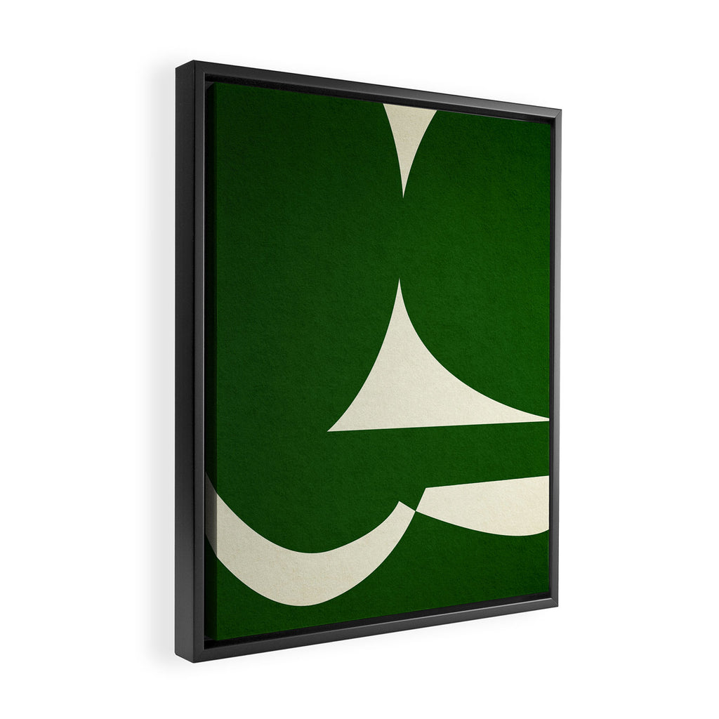 abstract composition-green01 Framed Canvas Print Gallery Image 2