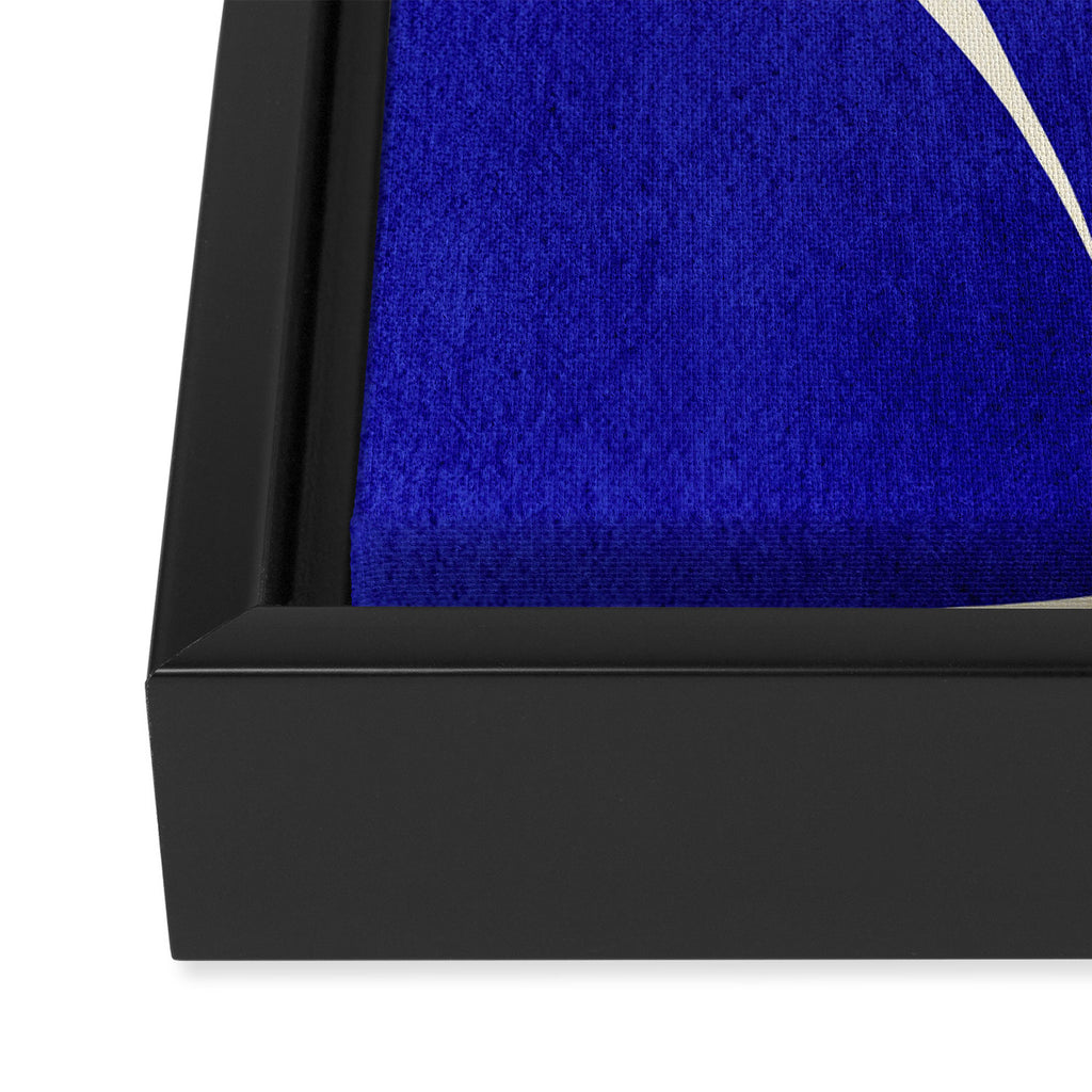 Abstract cutout 04-blue Framed Canvas Print Gallery Image 3