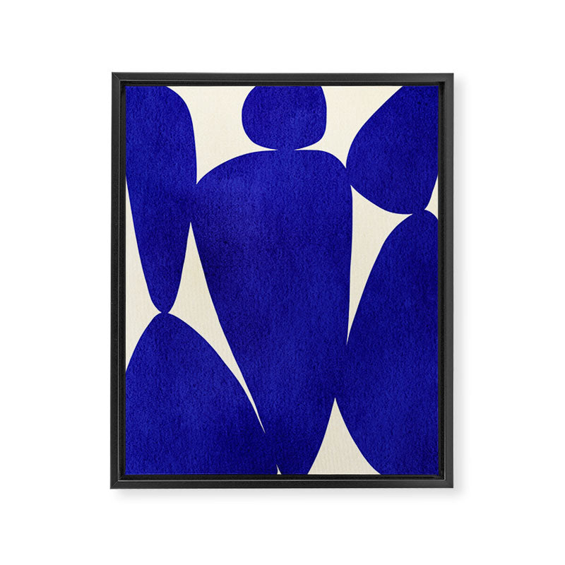 Abstract cutout 04-blue Framed Canvas Print Gallery Image 6