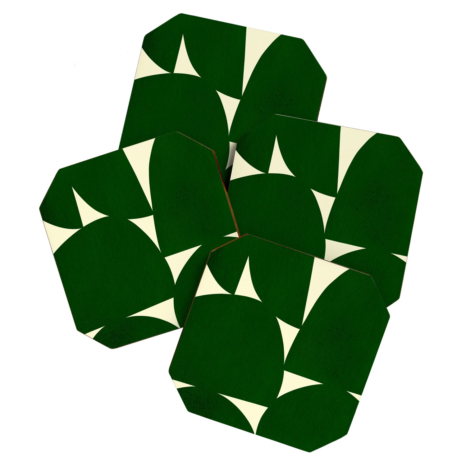 Abstract D03-green Coaster Gallery Image 1