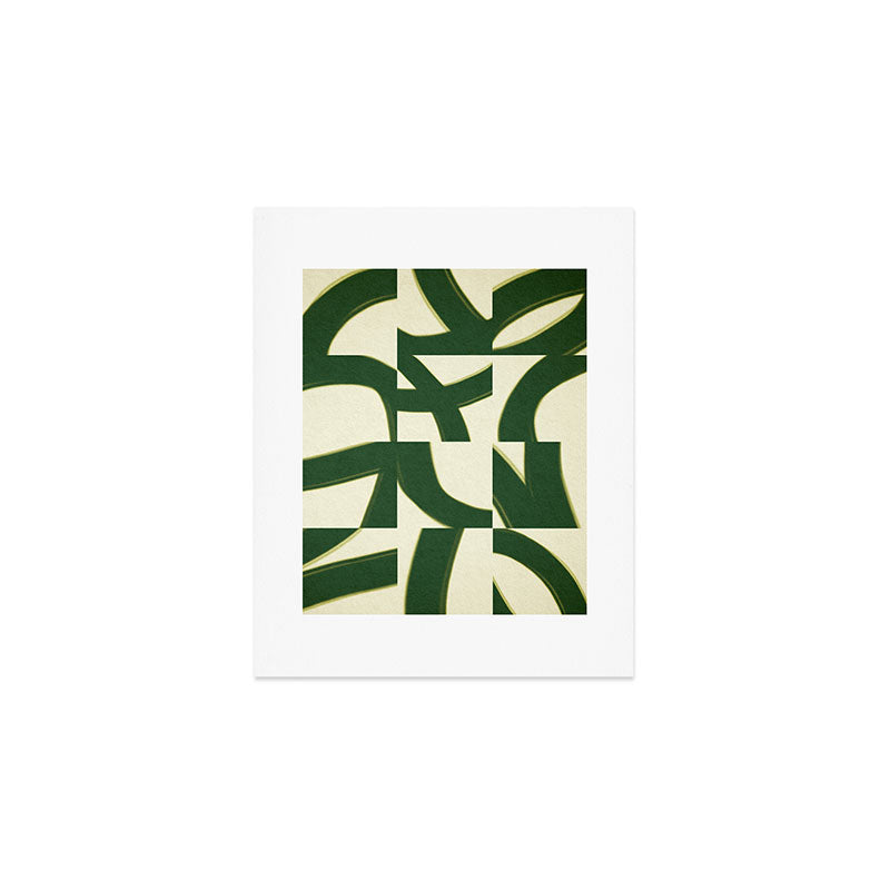 Abstract green pattern Art Print Gallery Image 1