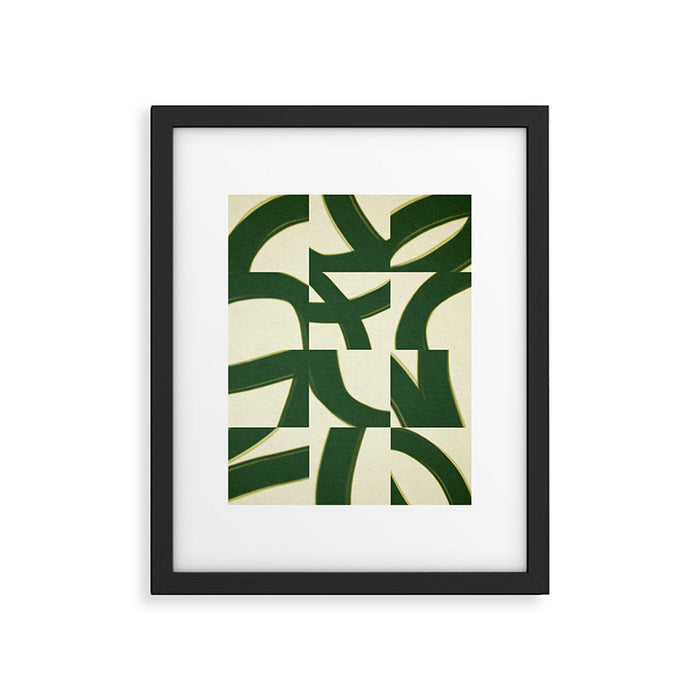 Abstract green pattern Framed Art Print Gallery Image 1