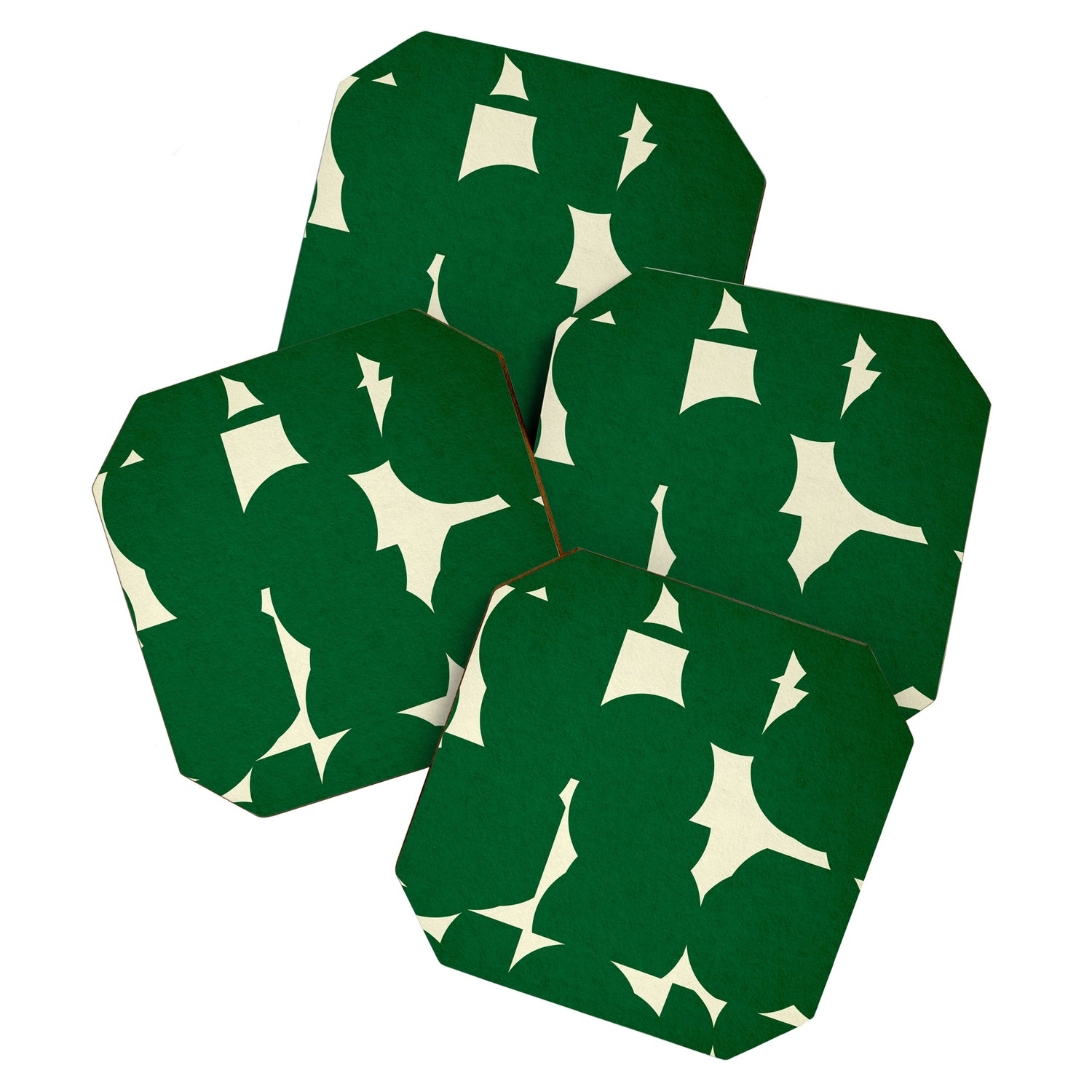 Abstract Green shape Coaster Gallery Image 1