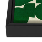Abstract Green shape Framed Canvas Print Gallery Image 3