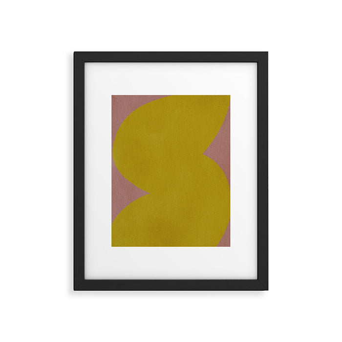 Abstract shape-gold Framed Art Print Gallery Image 1