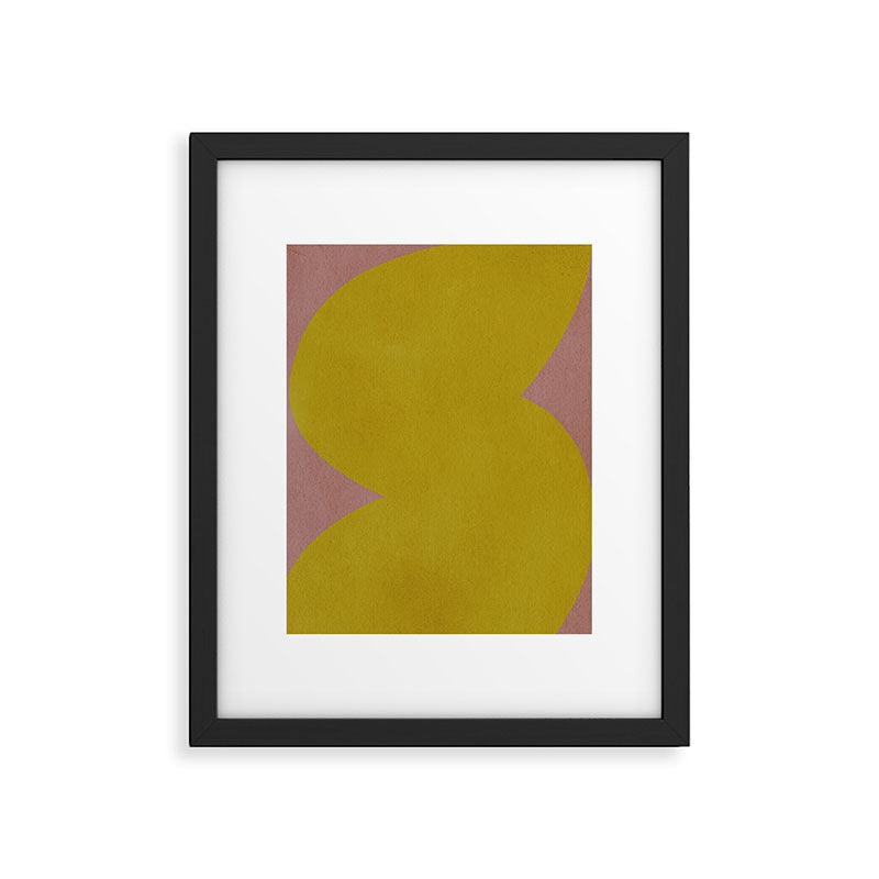 Abstract shape-gold Framed Art Print Gallery Image 5