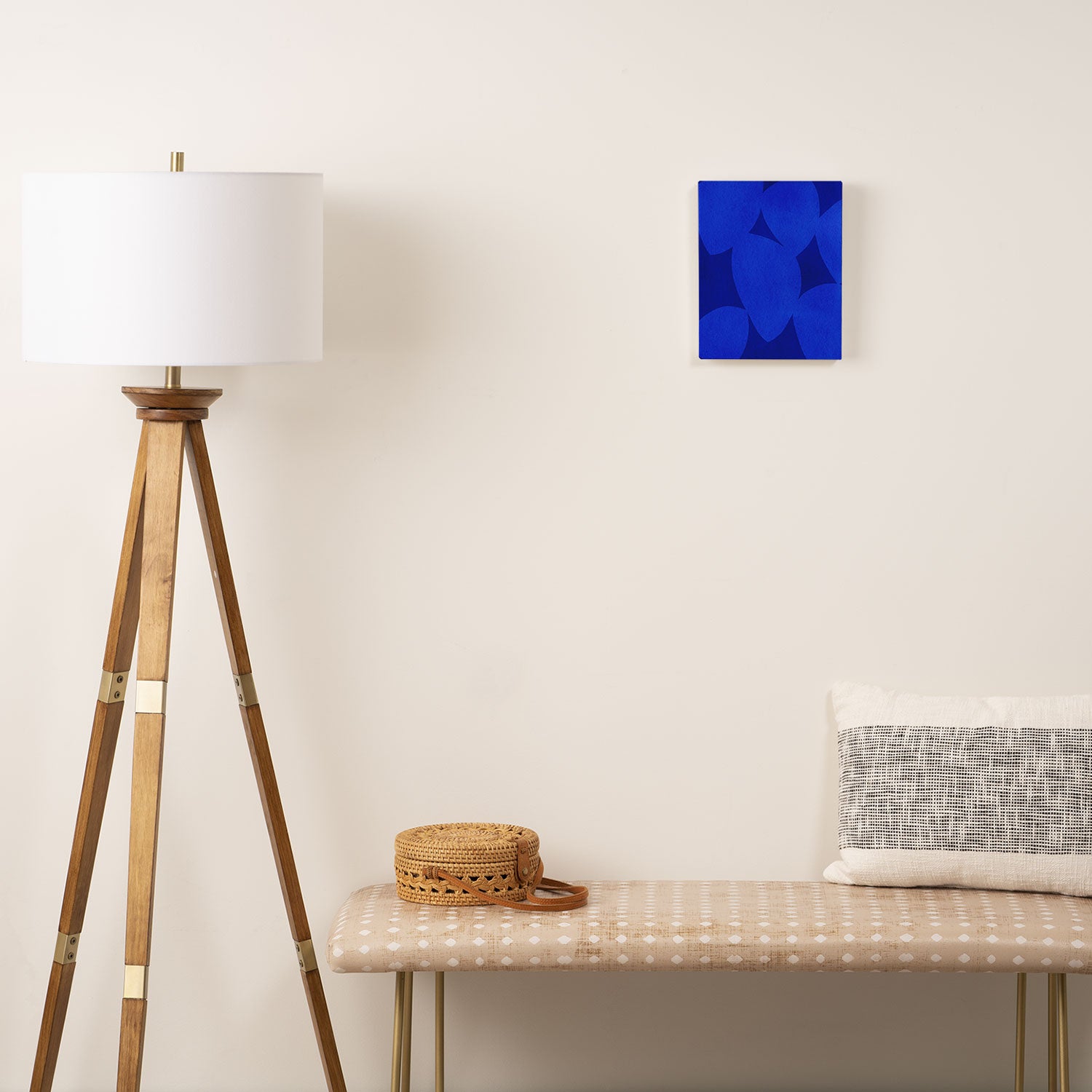 Abstract shapes-blue Canvas Print Gallery Image 2