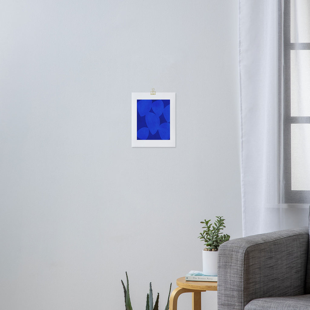 Abstract shapes-blue Art Print Gallery Image 3