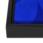 Abstract shapes-blue Framed Canvas Print Gallery Image 3