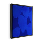 Abstract shapes-blue Framed Canvas Print Gallery Image 2
