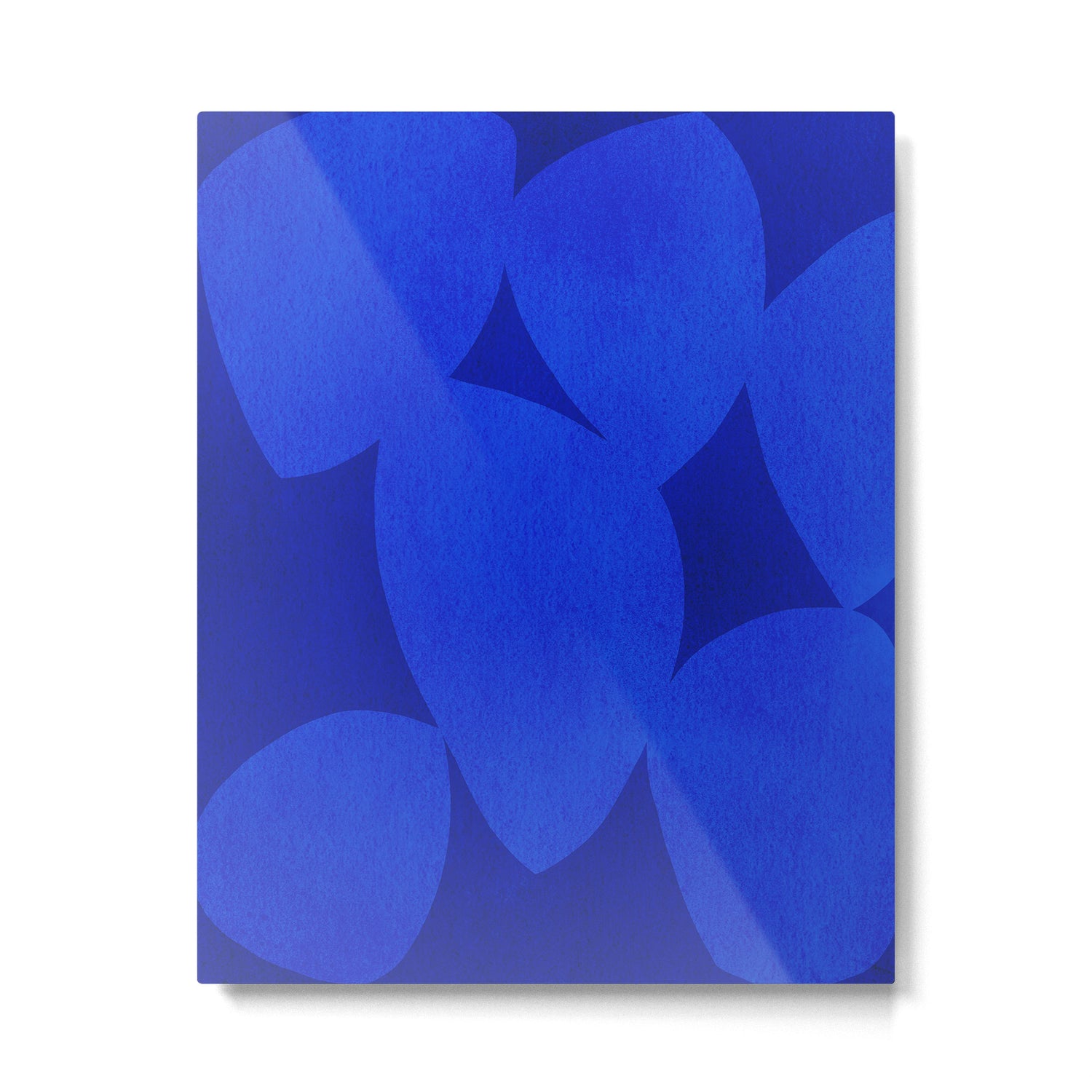 Abstract shapes-blue Metal Print Gallery Image 4