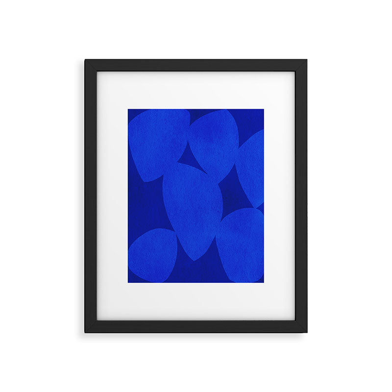 Abstract shapes-blue Framed Art Print Gallery Image 4