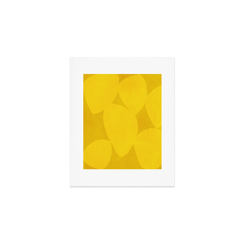 Abstract shapes-yellow gold Art Print Gallery Image 1