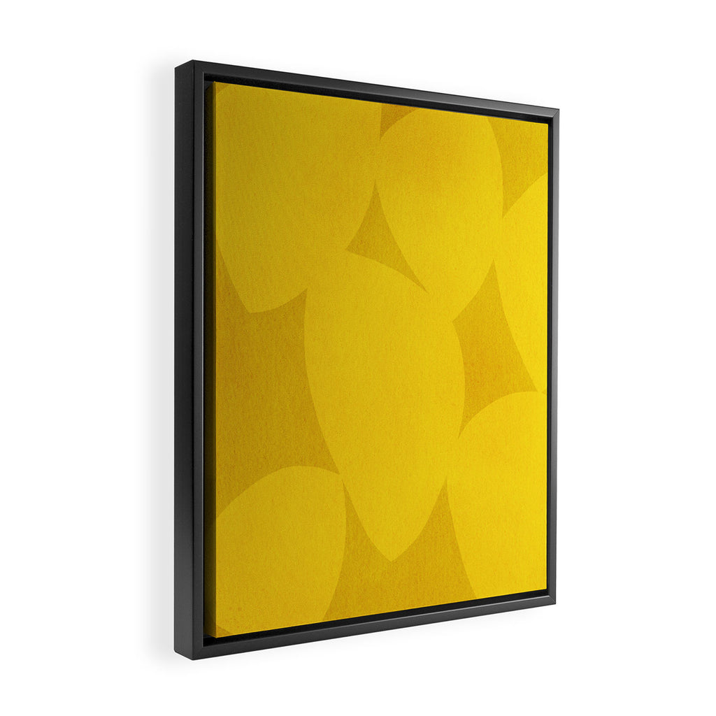 Abstract shapes-yellow gold Framed Canvas Print Gallery Image 2