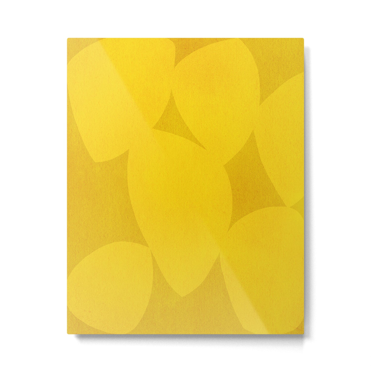Abstract shapes-yellow gold Metal Print Gallery Image 4