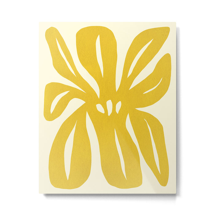 Abstract-botanical 29-yellow Metal Print Gallery Image 1