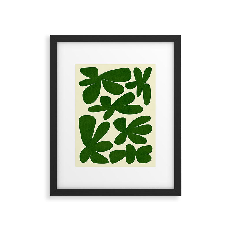 Abstract-botanical 35 green Framed Art Print Gallery Image 6