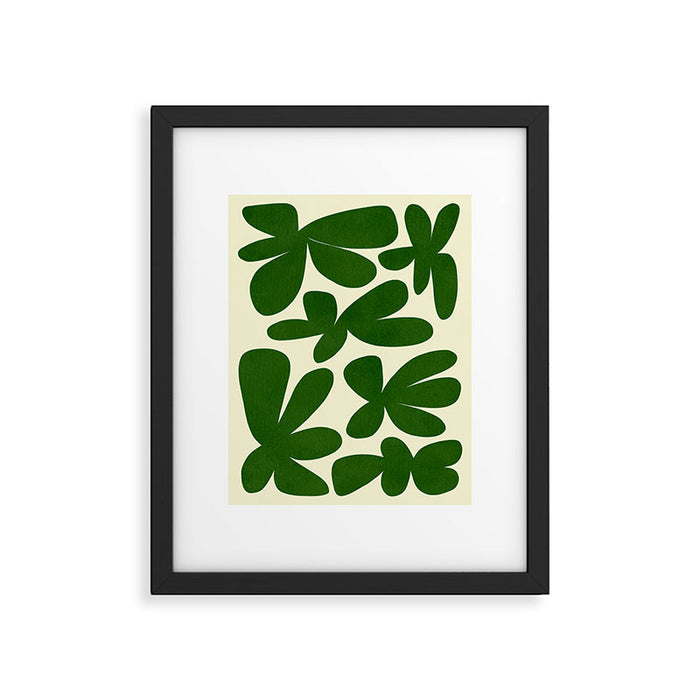 Abstract-botanical 35 green Framed Art Print Gallery Image 1