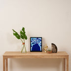 Blossom15-blue Framed Canvas Print Gallery Image 4