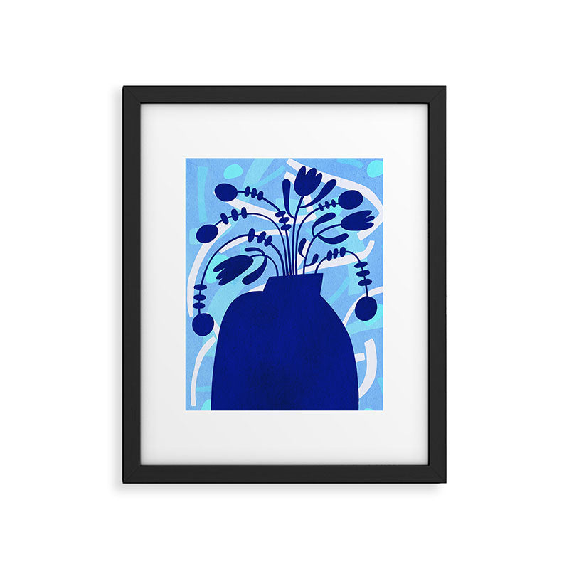 Blossom15-blue Framed Art Print Gallery Image 6