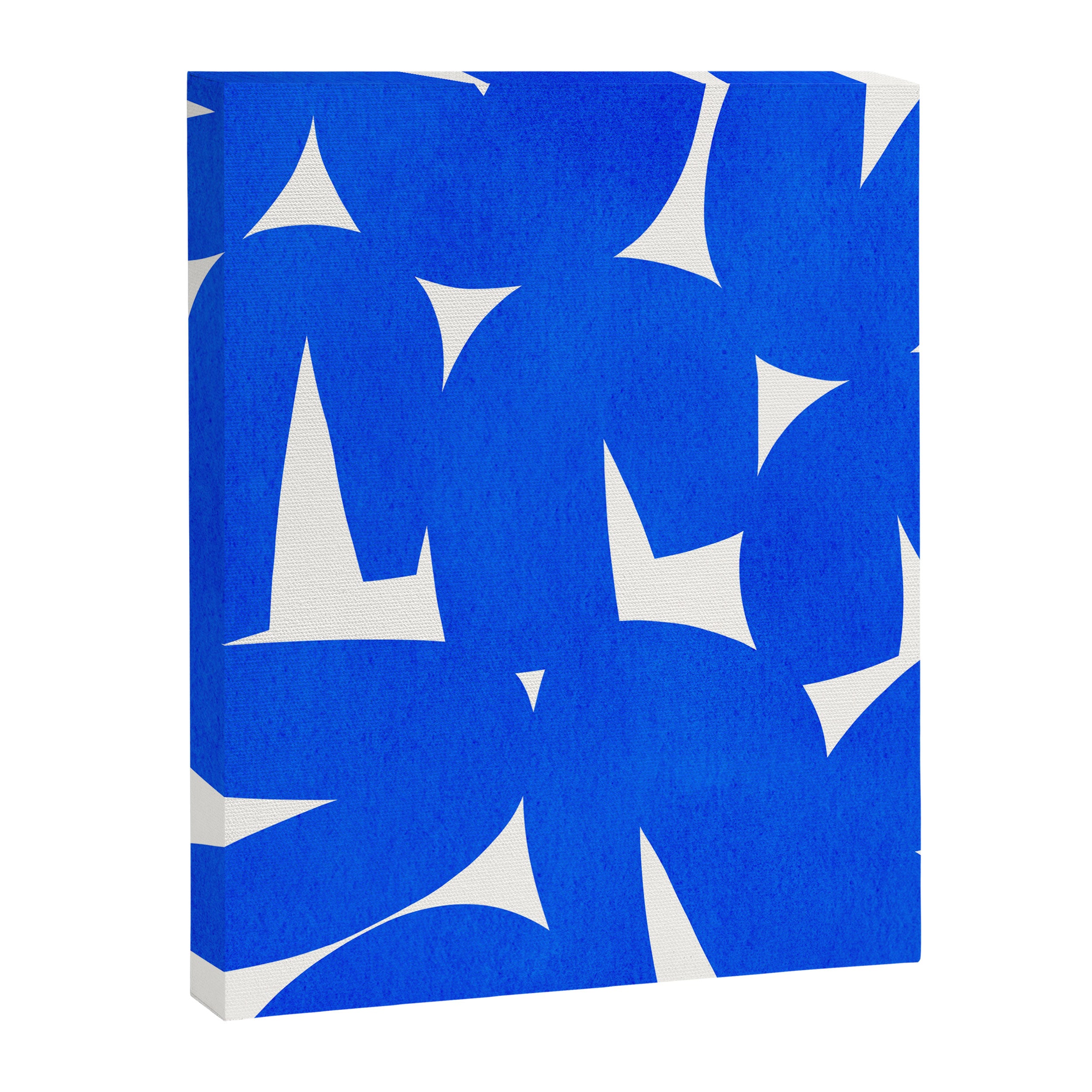 Blue abstract shapes N01 Canvas Print Gallery Image 6