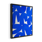 Blue abstract shapes N01 Framed Canvas Print Gallery Image 2