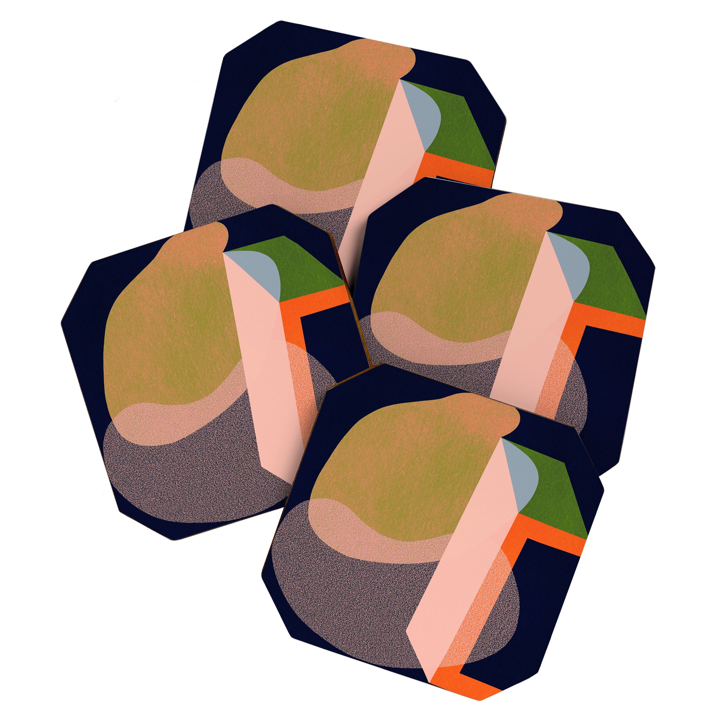 Colorful Abstract shapes -02 Coaster Gallery Image 1