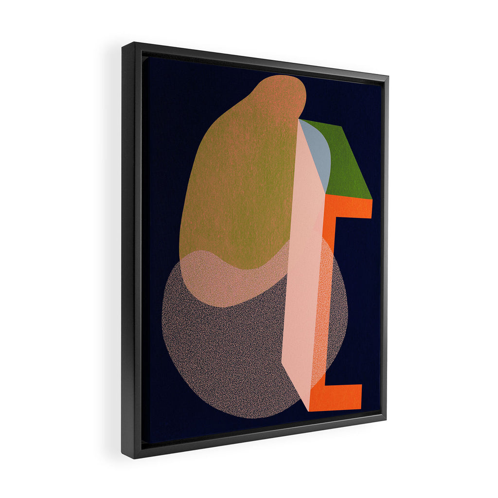 Colorful Abstract shapes -02 Framed Canvas Print Gallery Image 2