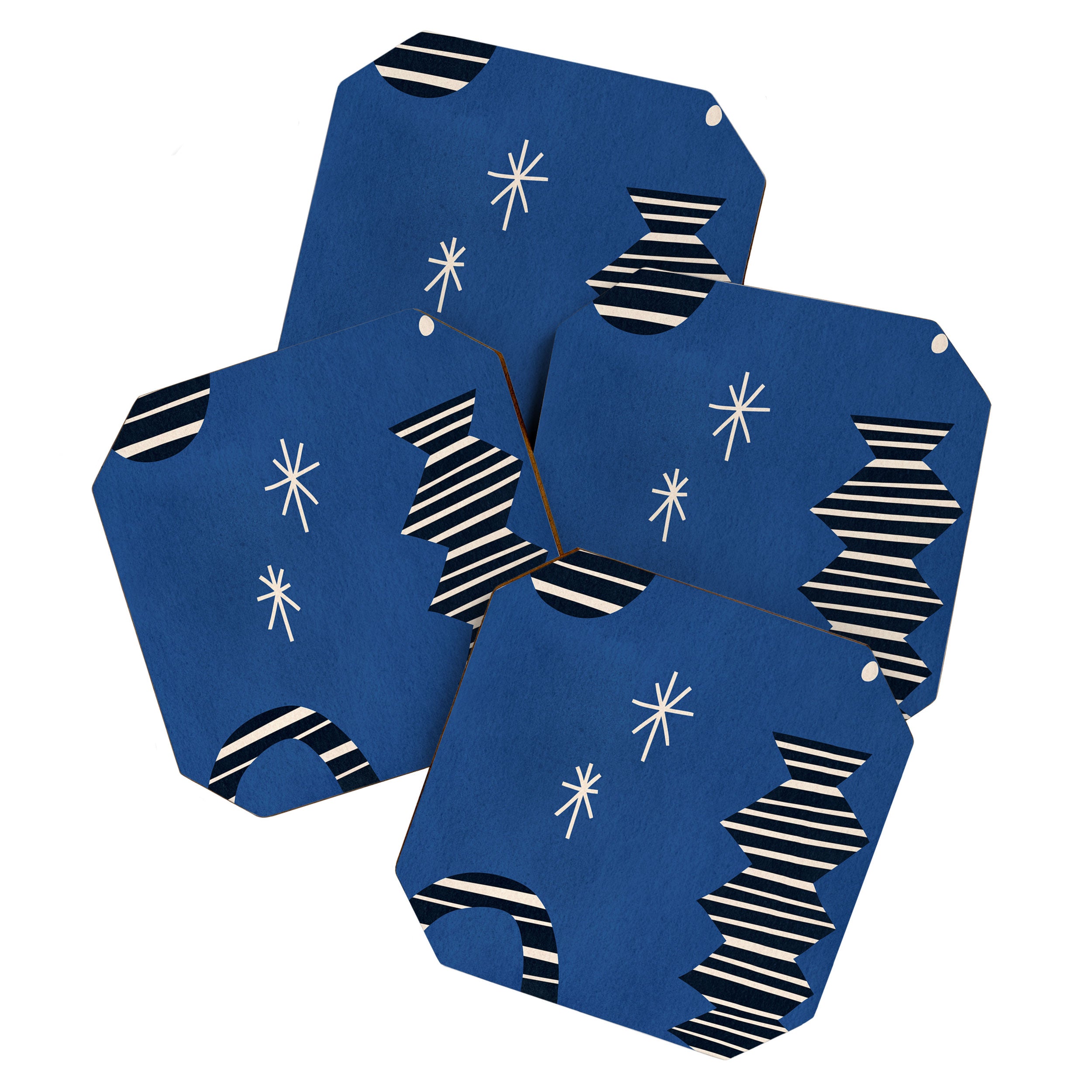 Composition j -blue Coaster Gallery Image 1