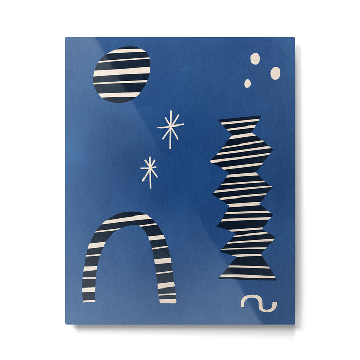 Composition j -blue Metal Print Gallery Image 1