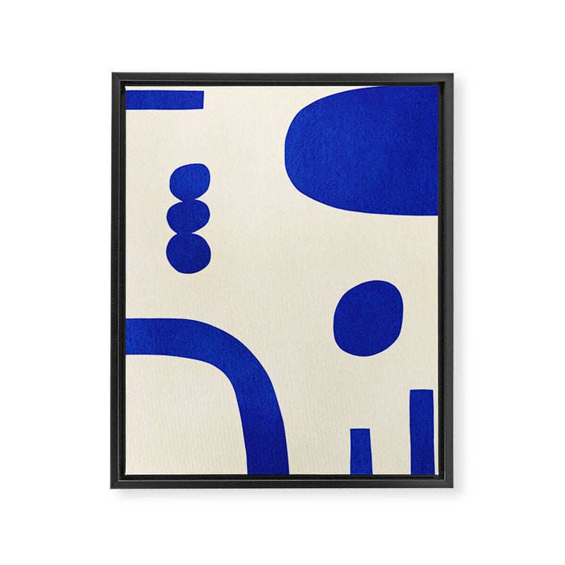 Composition n01-blue Framed Canvas Print Gallery Image 6