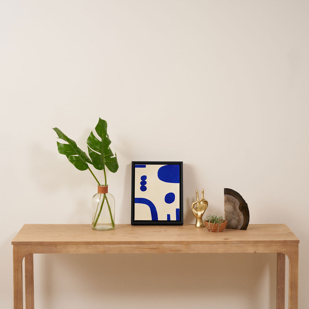 Composition n01-blue Framed Canvas Print Gallery Image 4
