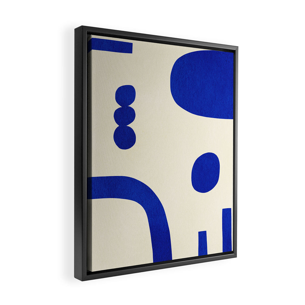 Composition n01-blue Framed Canvas Print Gallery Image 2