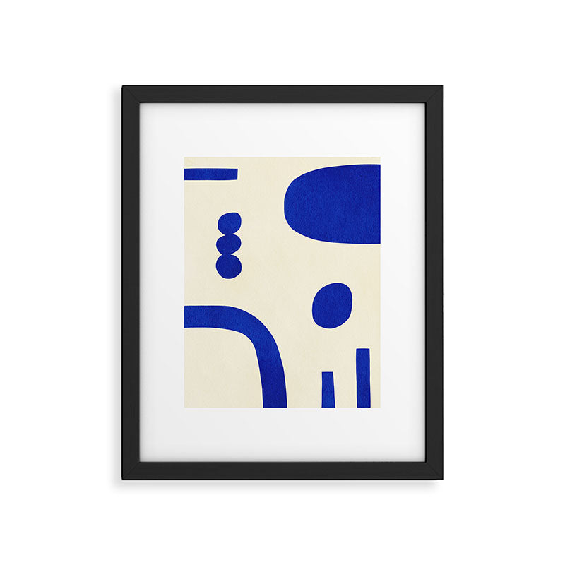 Composition n01-blue Framed Art Print Gallery Image 5