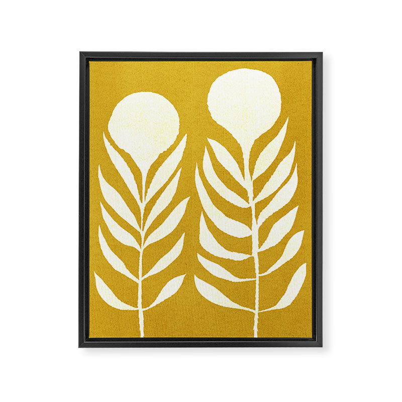 Flower 013-yellow Framed Canvas Print Gallery Image 3