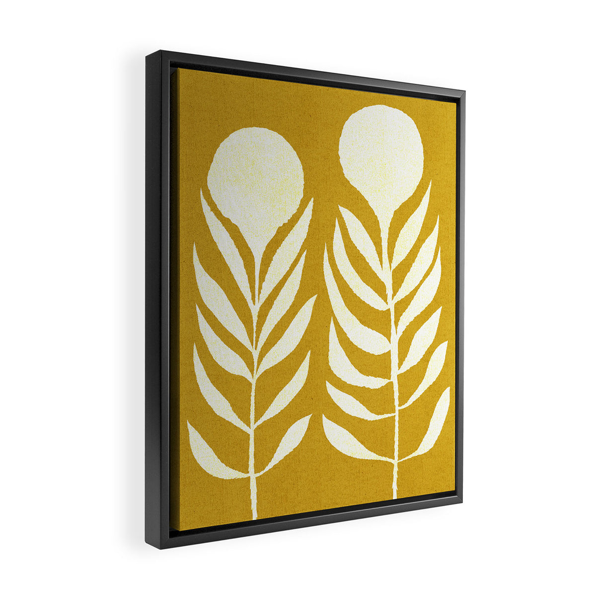 Flower 013-yellow Framed Canvas Print Gallery Image 2