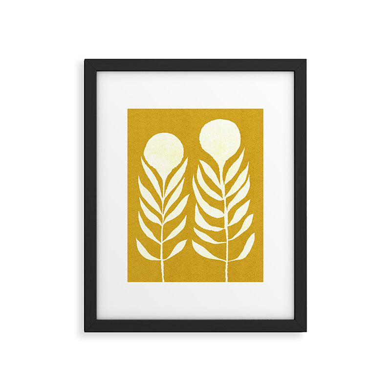 Flower 013-yellow Framed Art Print