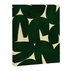 Green Black abstract shapes N03 Canvas Print Gallery Image 6